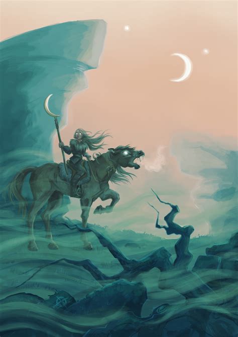 Witch on a galloping horse